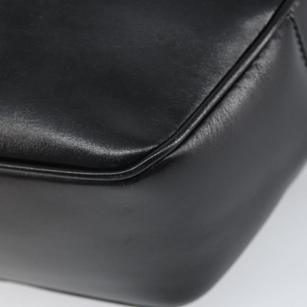 Celine Circle Logo Shoulder Bag Leather Black Leather Shoulder Bag Bag