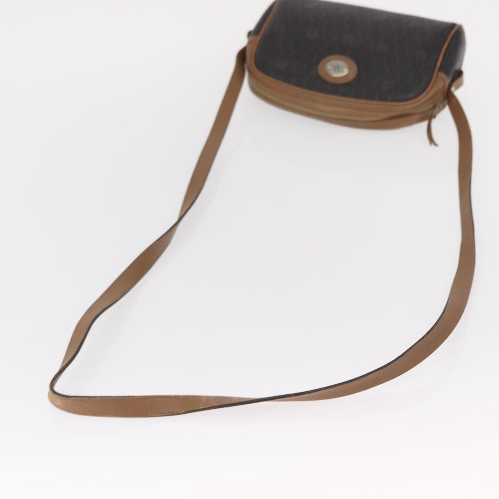 Christian Dior Vintage Honeycomb Shoulder Bag Canvas And Leather Black Canvas Shoulder Bag Bag (Pre-Owned)