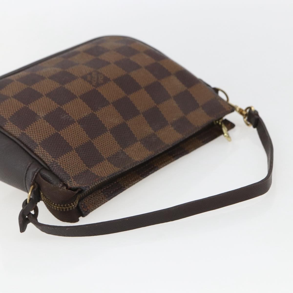 Louis Vuitton Trousse Make Up Bag Damier Canvas Brown Canvas Clutche & Pouche Bag