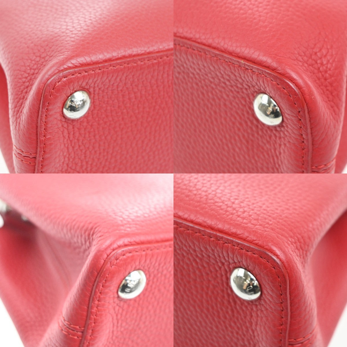 Louis Vuitton Capucines Bag Leather Red Leather Handbag