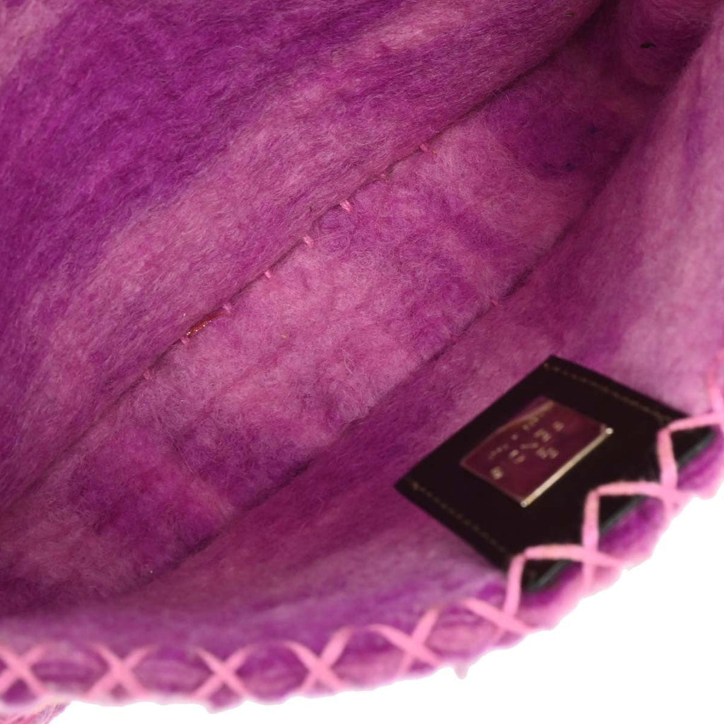 Fendi Baguette Bag Patent Purple Felt,Leather Handbag