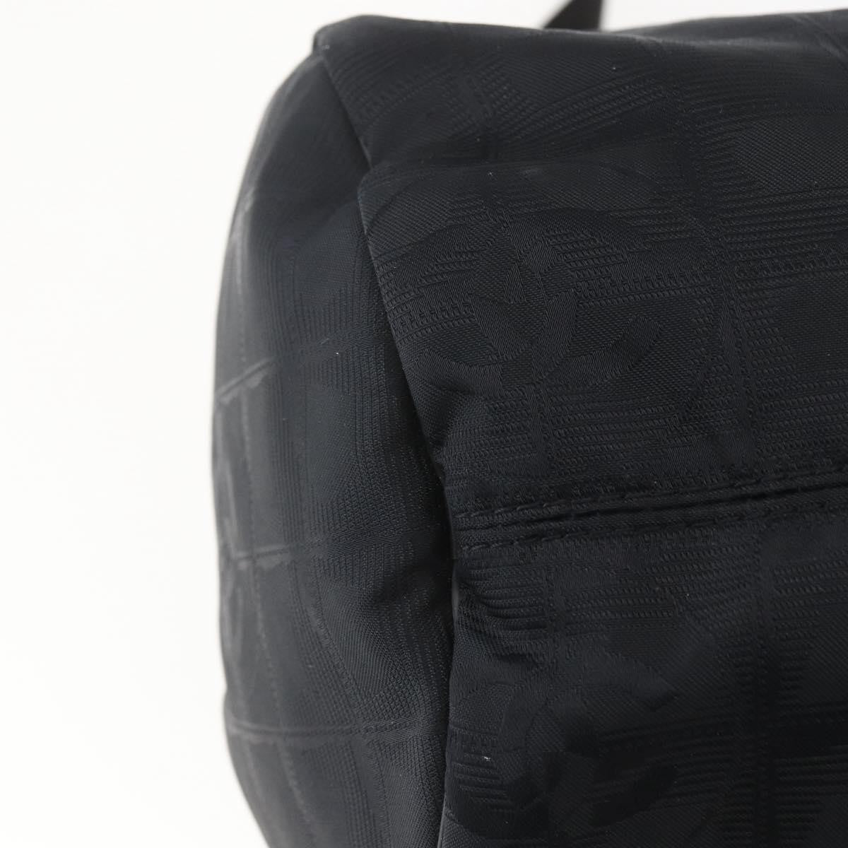Chanel Travel Line Boston Bag Nylon Black Nylon Travel Bag Bag