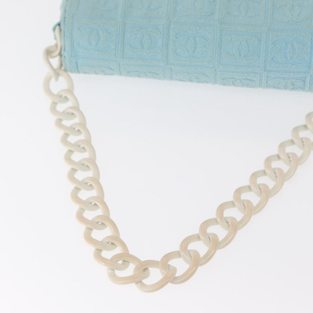 Chanel Sport Line Resin Camera Flap Bag Terry Cloth Blue Plastic Shoulder Bag Bag