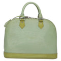 Louis Vuitton Alma Handbag Electric Epi Leather Green Patent_Leather Handbag