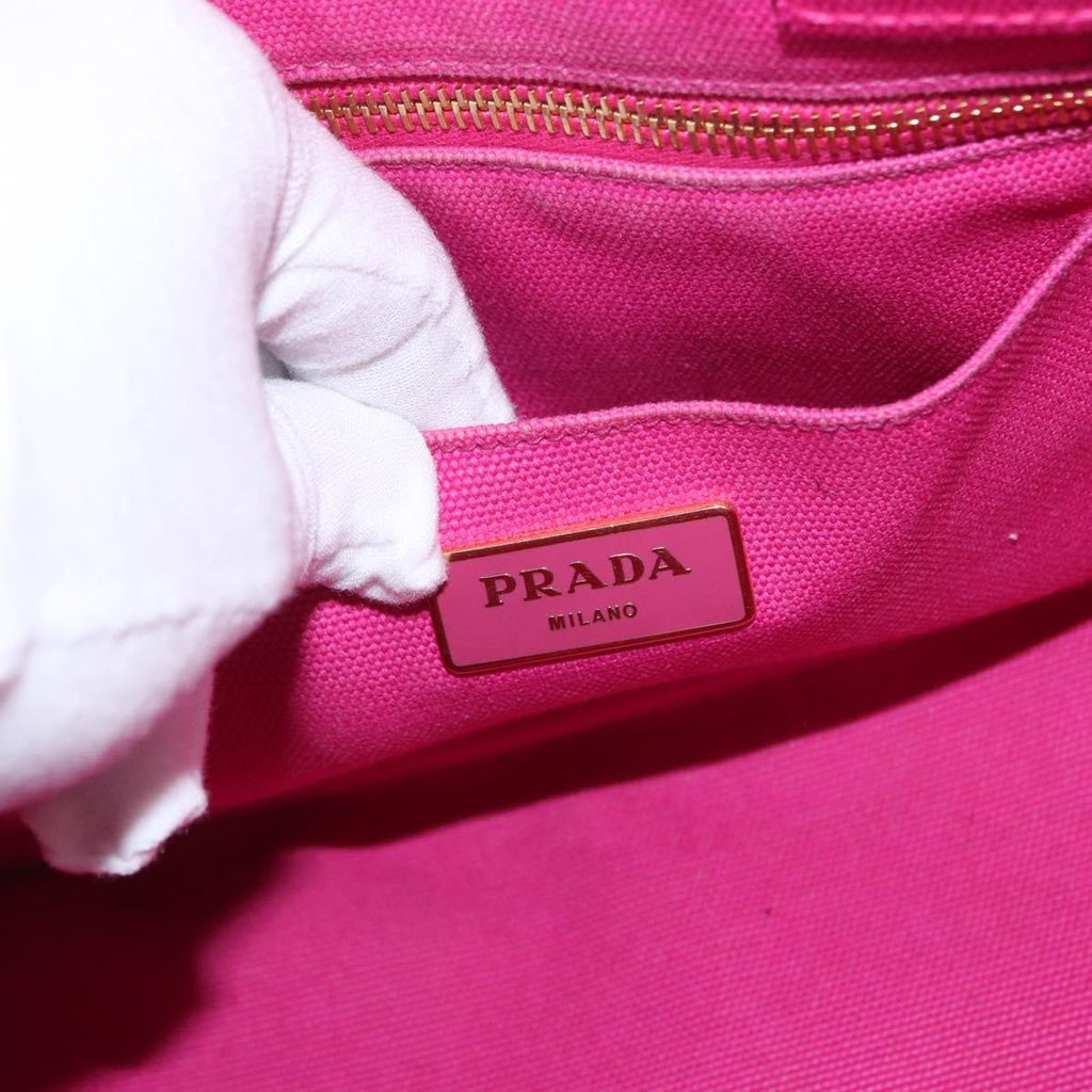 Prada Canapa Tote Canvas Pink Canvas Tote Bag Bag