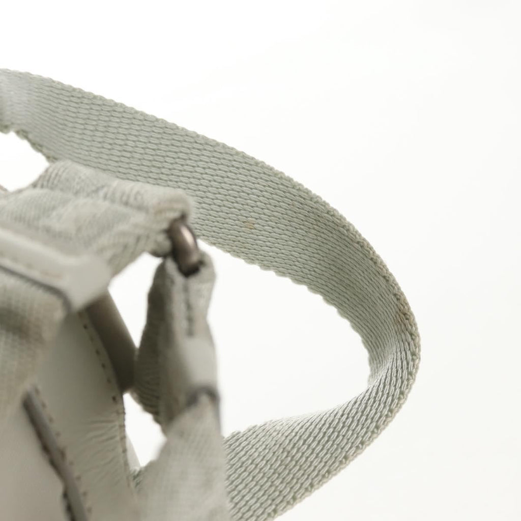 Prada Double Pocket Backpack Chain Shoulder Bag Re-Nylon Gray Nylon Backpack Bag