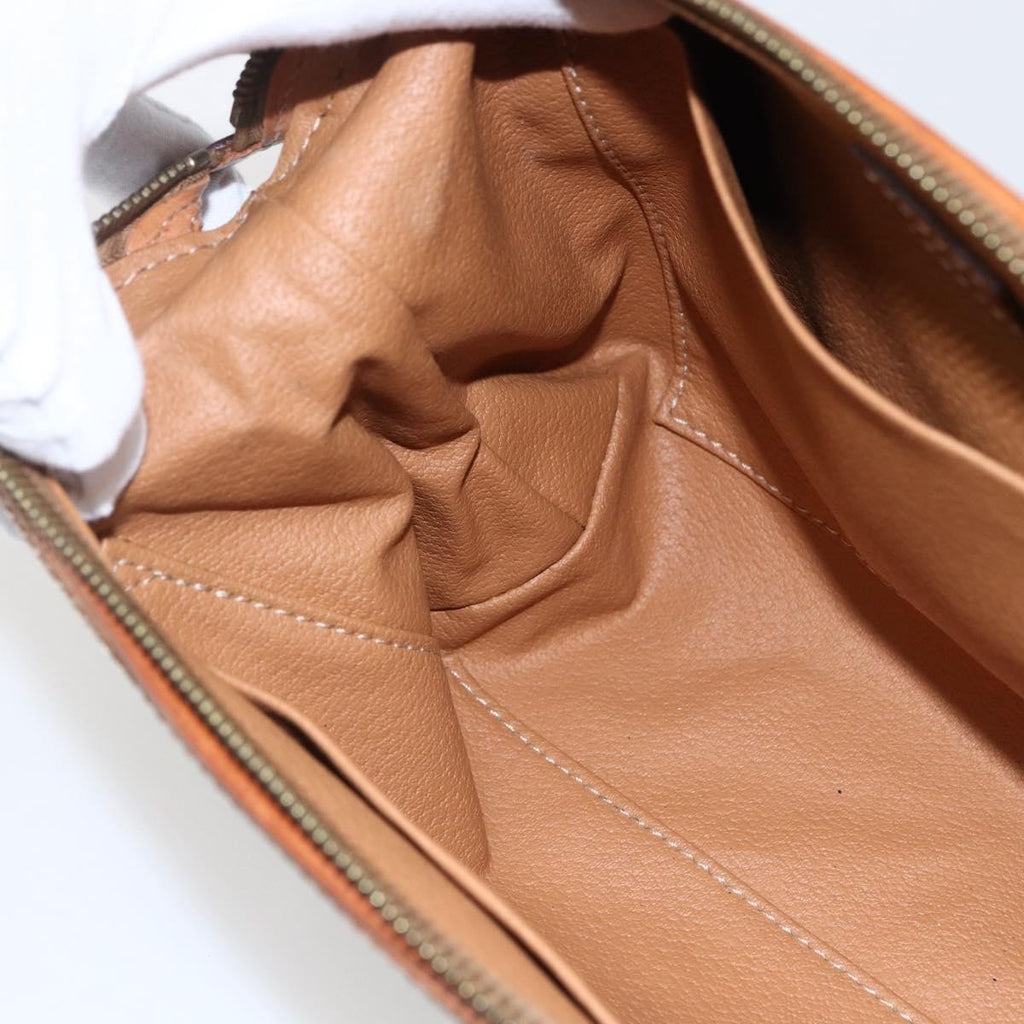Celine Macadam Pochette Canvas And Leather Brown Canvas Clutche & Pouche Bag