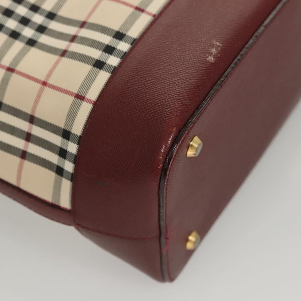 Burberry Nova Check Handbag Nova Check Canvas And Leather Beige Canvas Handbag
