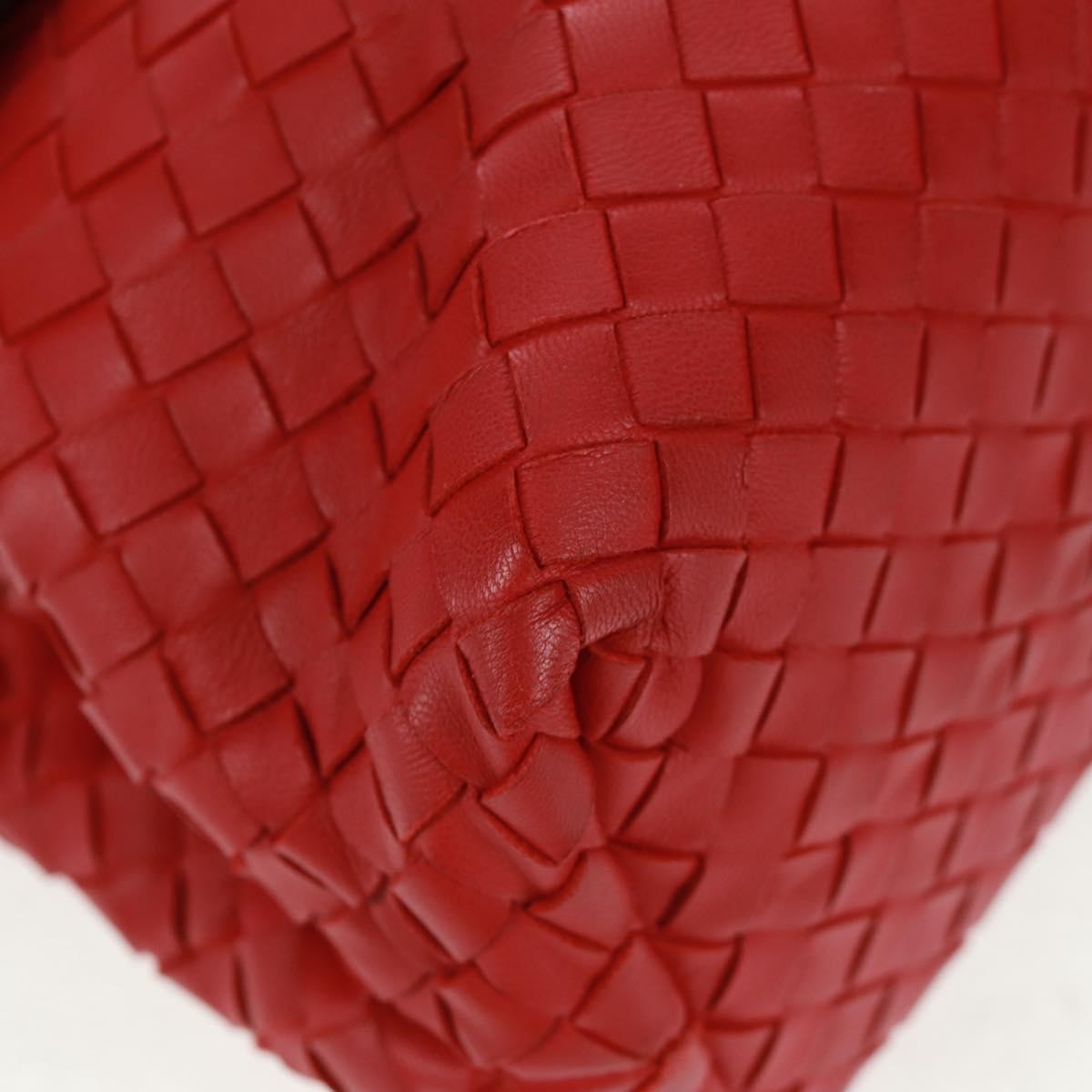 Bottega Veneta Glass Shoulder Bag Intrecciato Nappa With Snakeskin Red Leather Shoulder Bag Bag