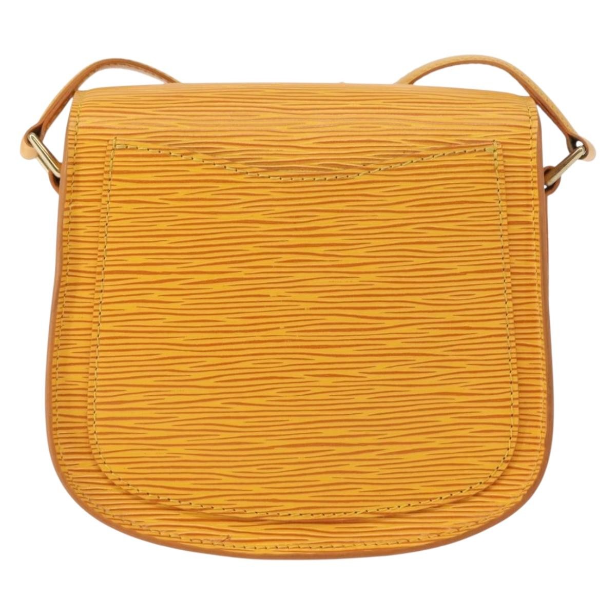 Louis Vuitton Saint Cloud Handbag Epi Leather Yellow Leather Shoulder Bag