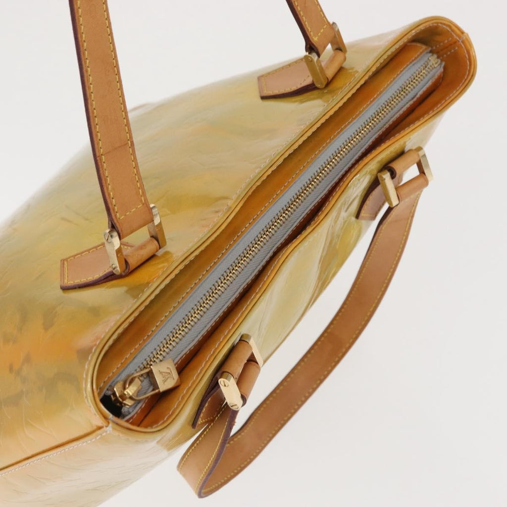 Louis Vuitton Houston Handbag Monogram Vernis Yellow Patent_Leather Tote Bag
