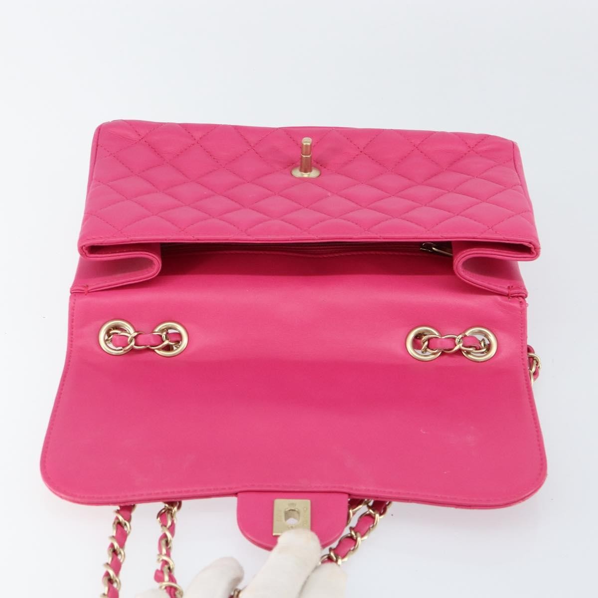 Chanel Mademoiselle Chic Flap Bag Quilted Lambskin Pink Leather Shoulder Bag Bag