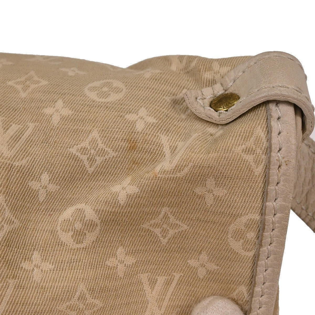 Louis Vuitton Saumur Handbag Mini Lin White Canvas Shoulder Bag