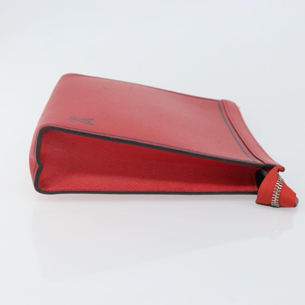 Louis Vuitton Pochette Voyage Taiga Leather Red Leather Clutche & Pouche Bag