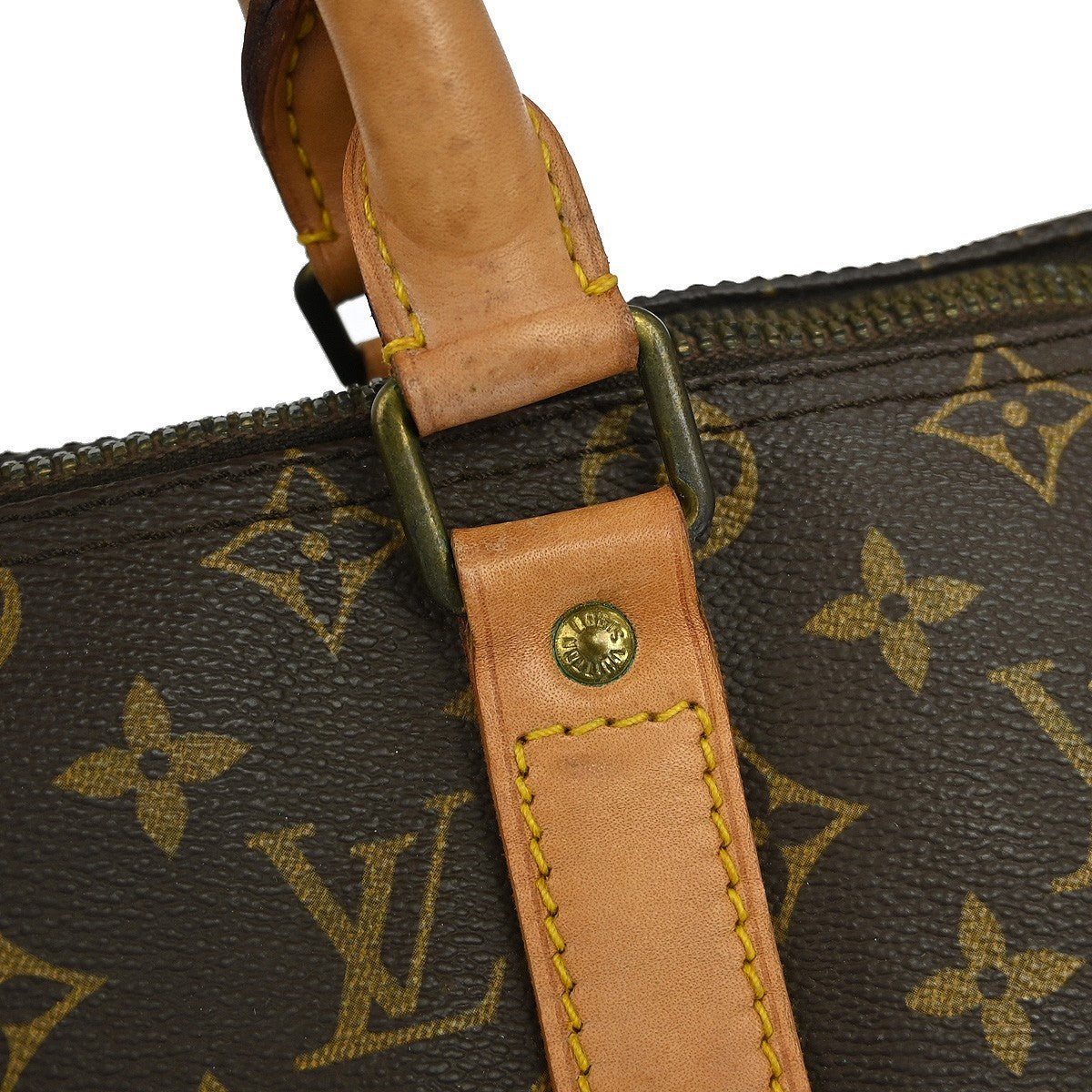 Louis Vuitton Keepall Bag Monogram Canvas Brown Canvas Travel Bag
