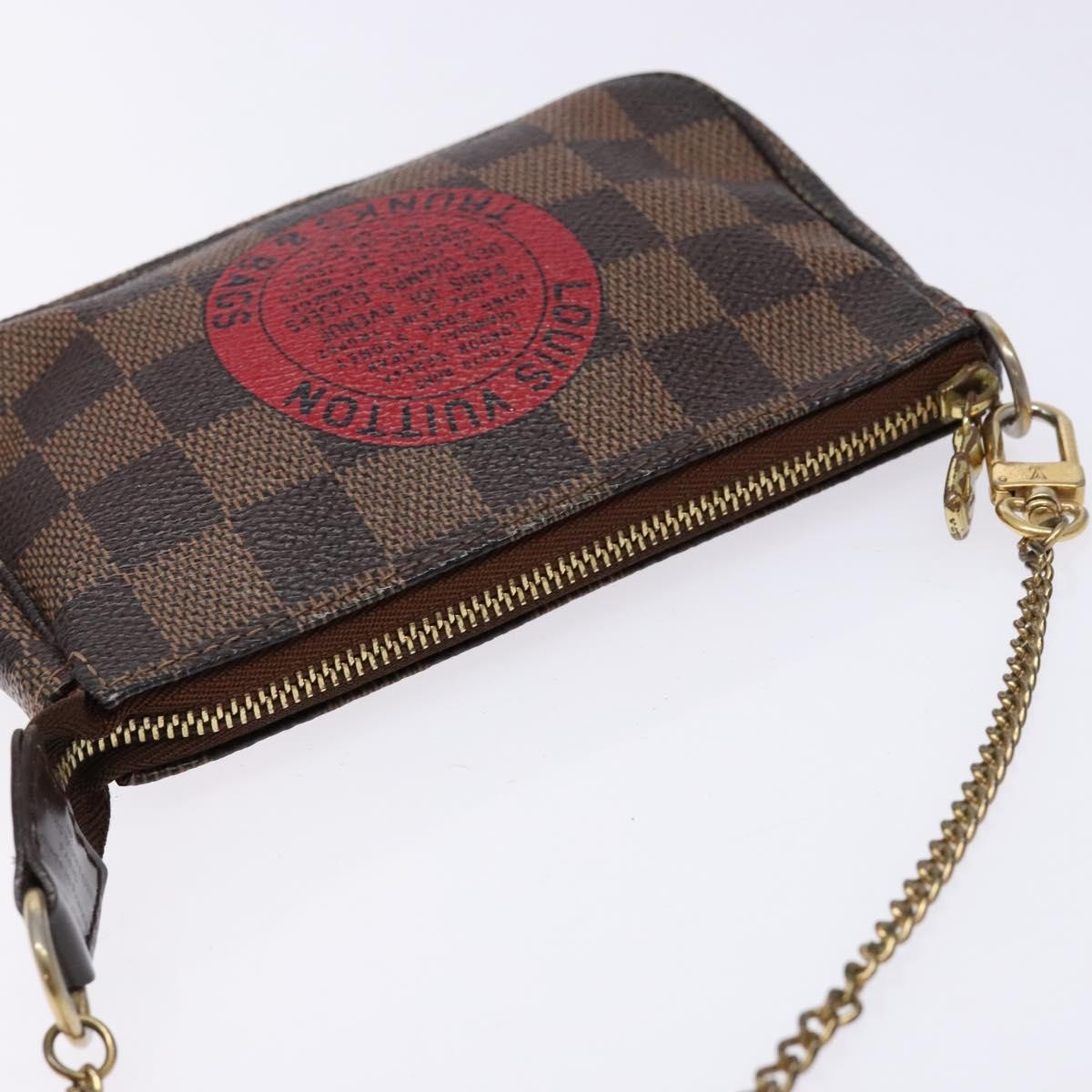 Louis Vuitton Pochette Accessoires Limited Edition Damier Brown Canvas Clutche & Pouche Bag