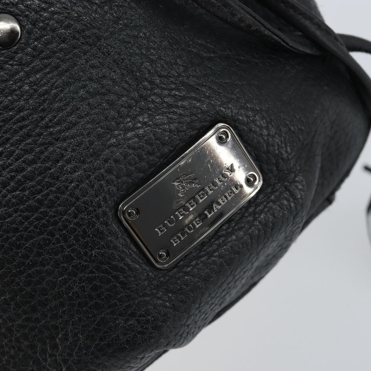 Burberry Blue Label Shoulder Bag Leather Black Leather Shoulder Bag
