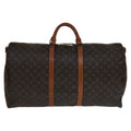 Louis Vuitton Keepall Bandouliere Bag Monogram Canvas Brown Canvas Travel Bag