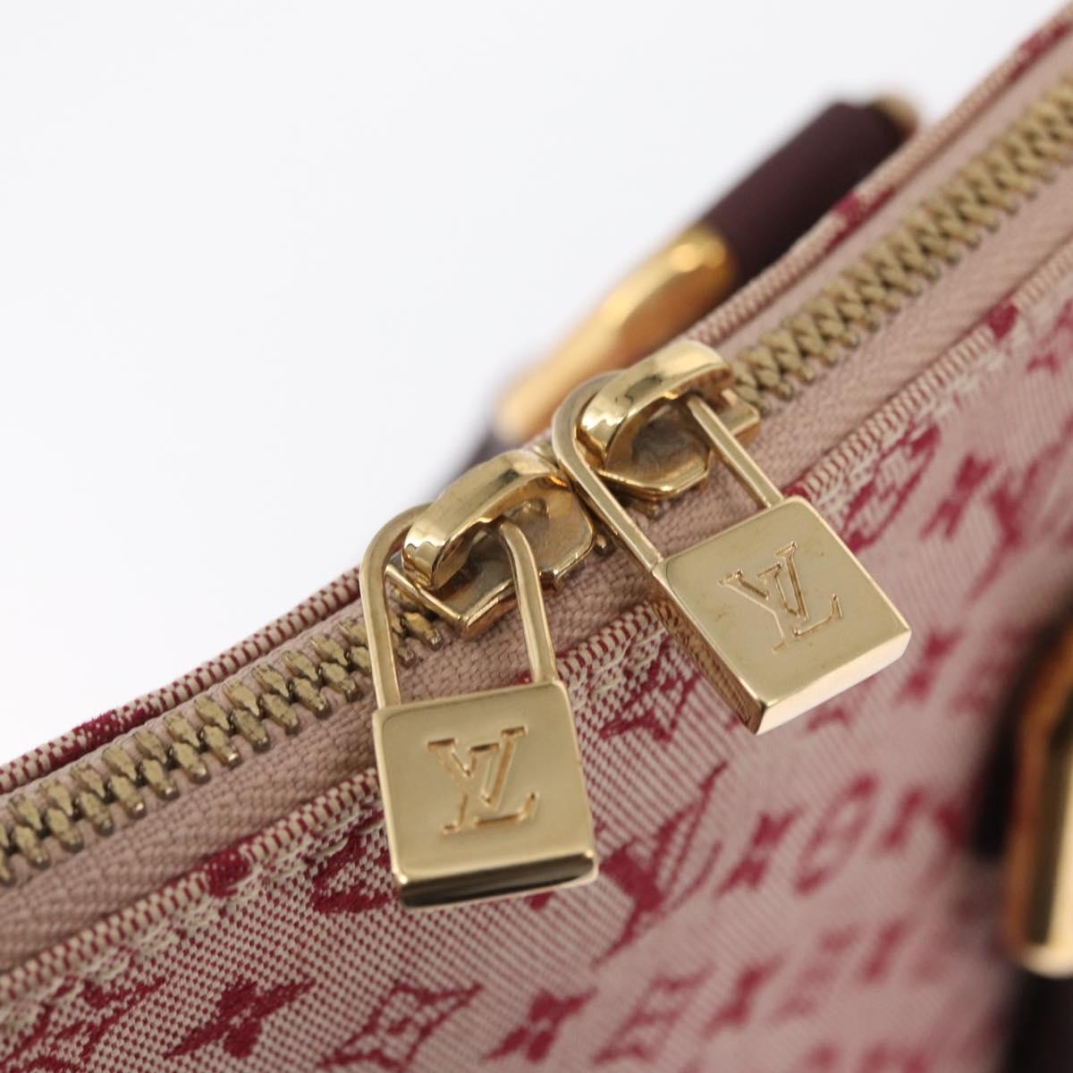 Louis Vuitton Alma Handbag Mini Lin Monogram Red Canvas Handbag