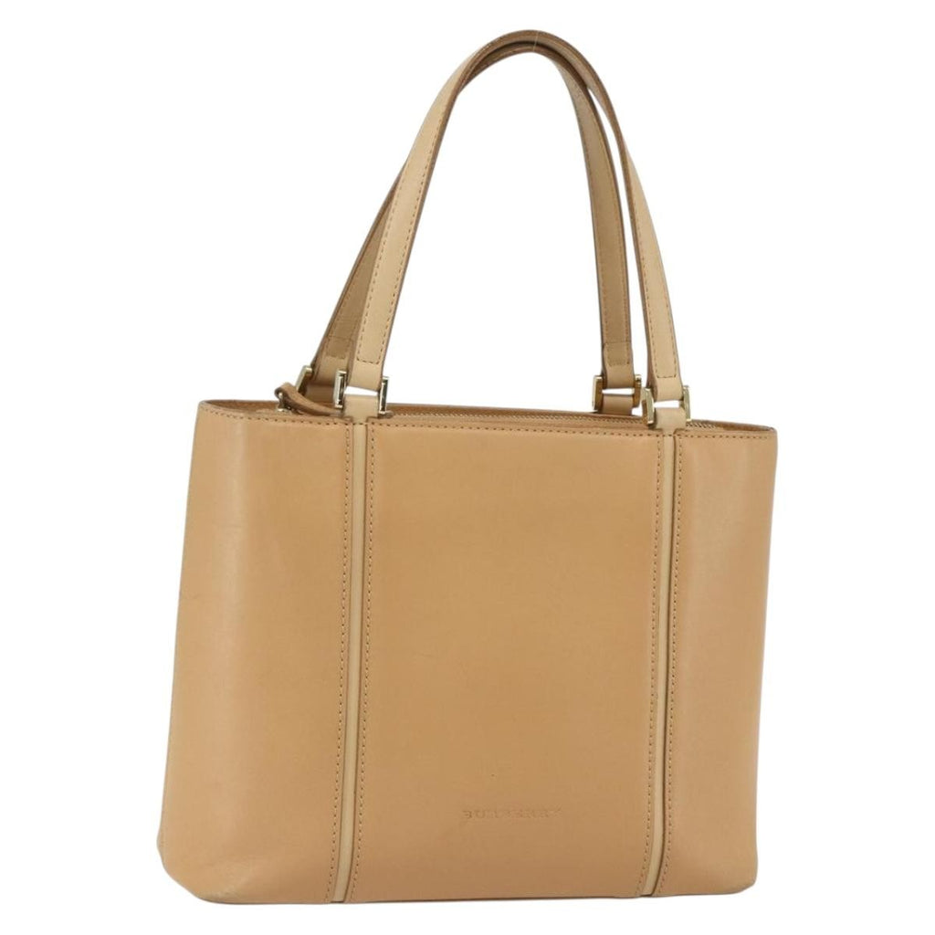 Burberry Vintage Handbag Leather Beige Leather Handbag
