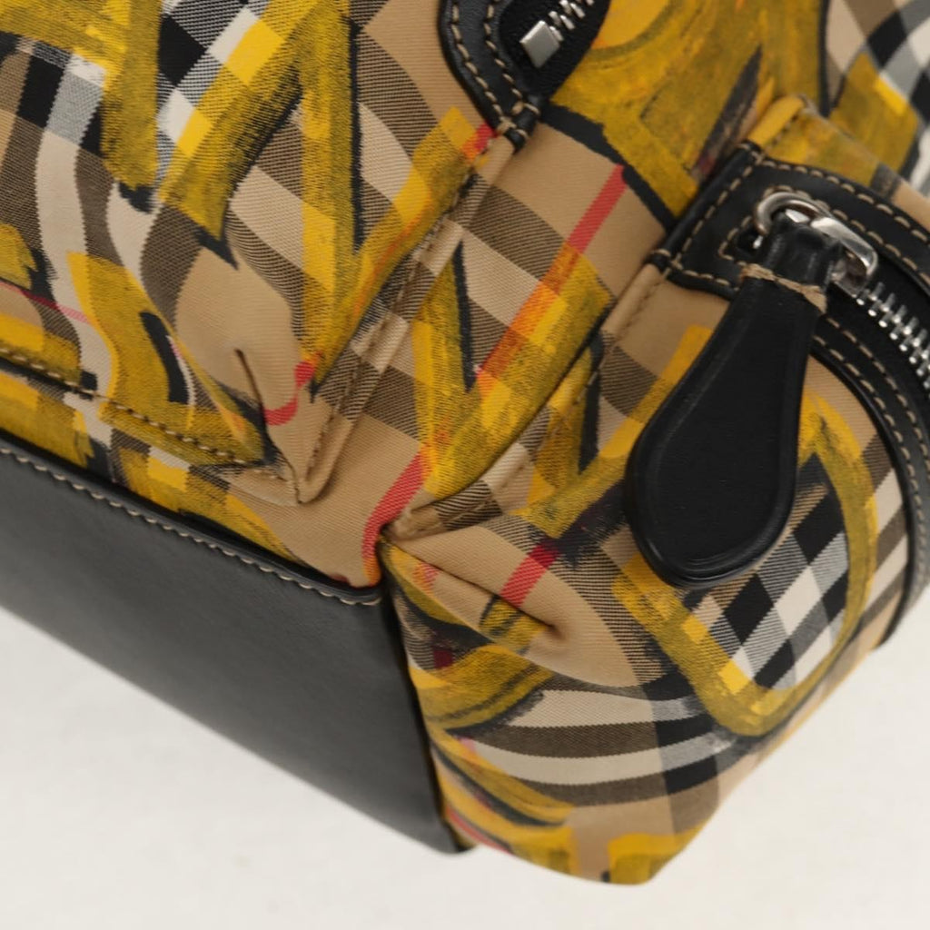 Burberry Graffiti Rucksack Backpack Vintage Check Canvas Beige Canvas Backpack Bag