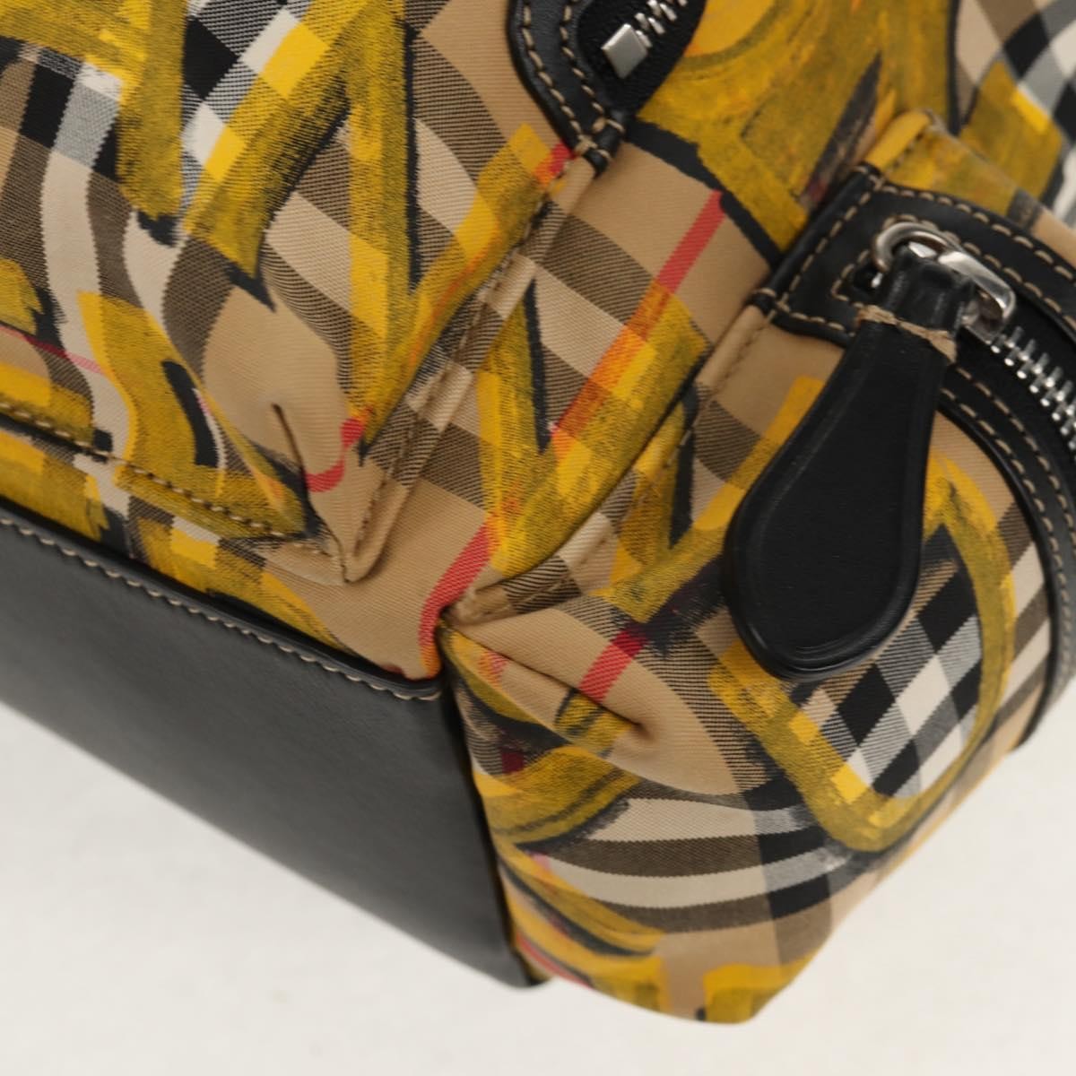 Burberry Graffiti Rucksack Backpack Vintage Check Canvas Beige Canvas Backpack Bag
