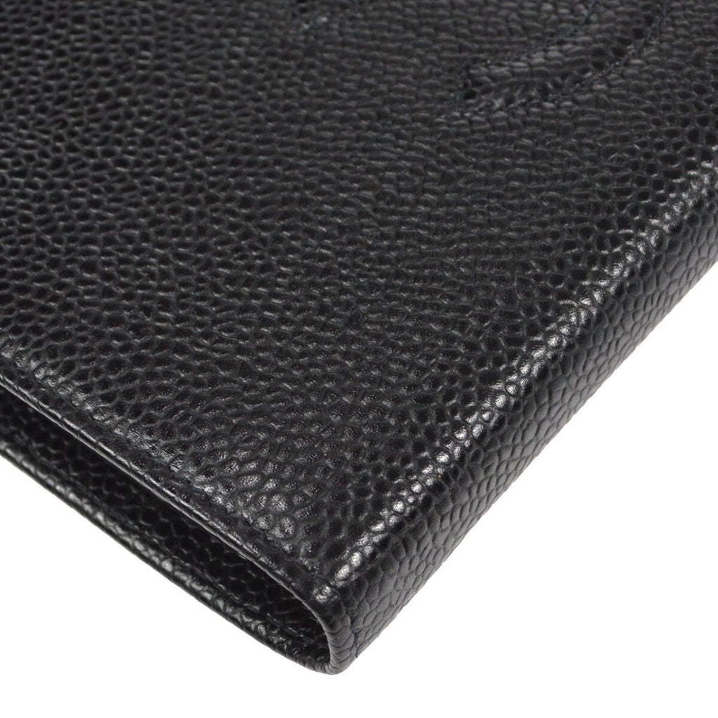 Chanel Timeless Cc French Wallet Caviar Black Leather Wallets Accessory