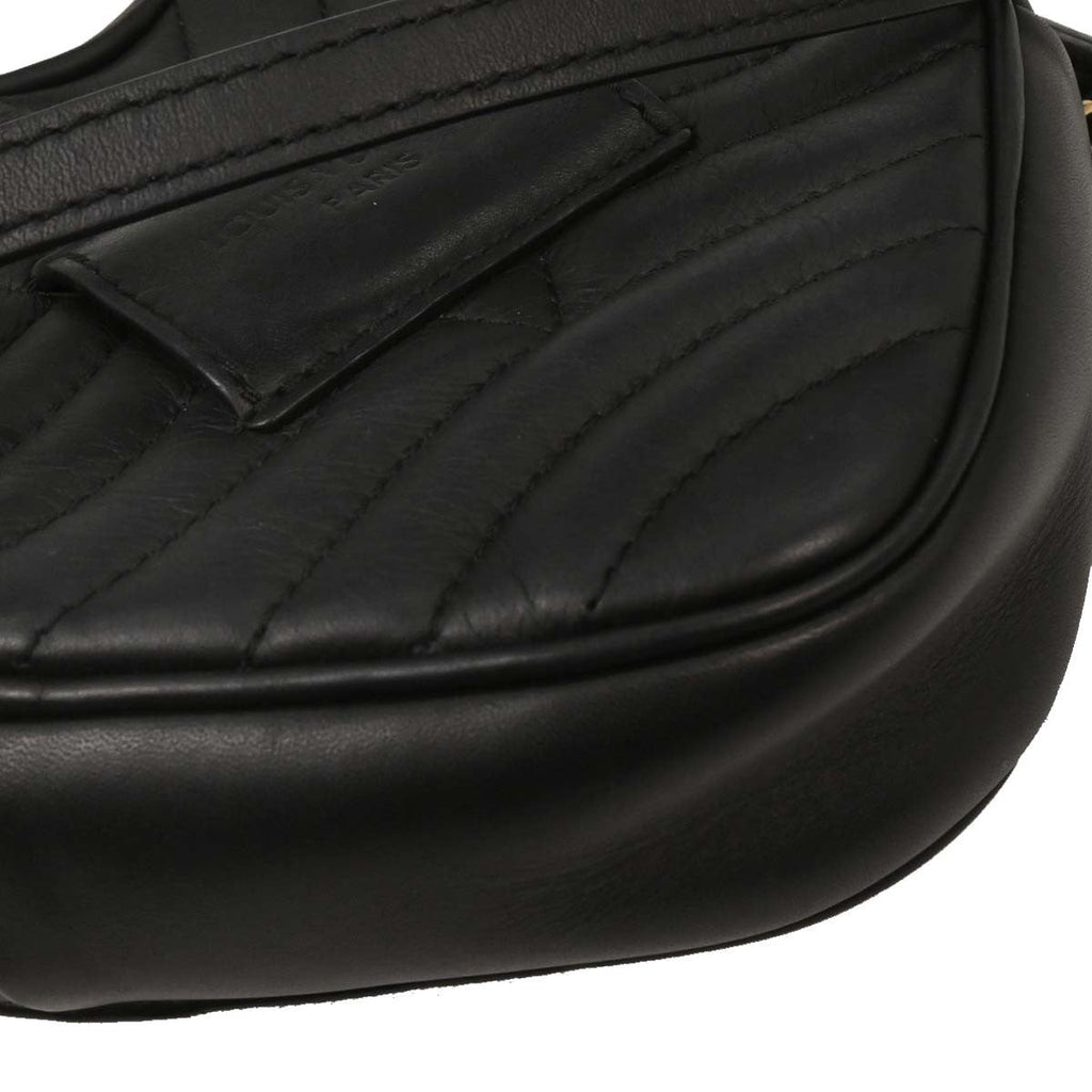 Louis Vuitton New Wave Heart Crossbody Bag Quilted Leather Black Leather Crossbody Bag