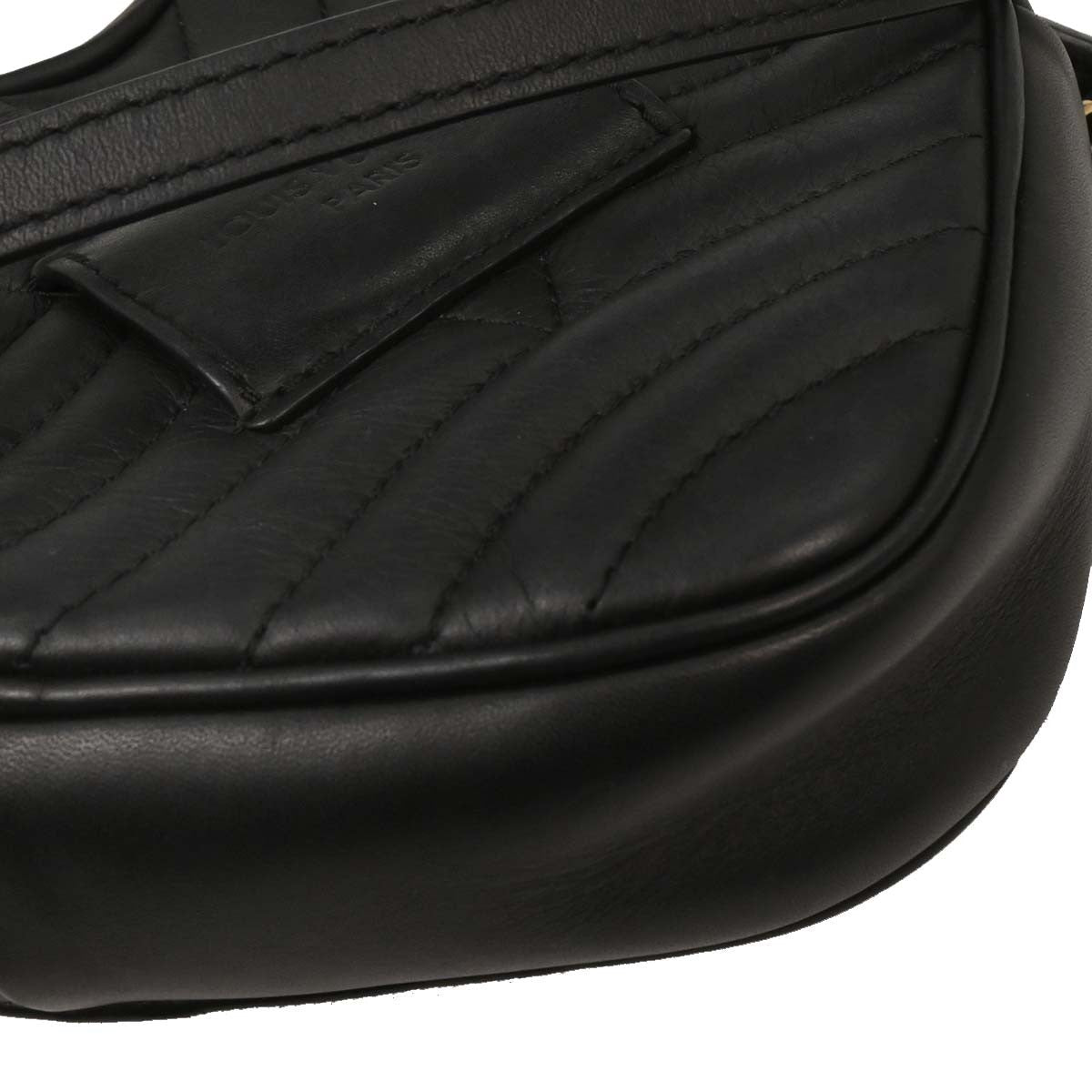 Louis Vuitton New Wave Heart Crossbody Bag Quilted Leather Black Leather Crossbody Bag