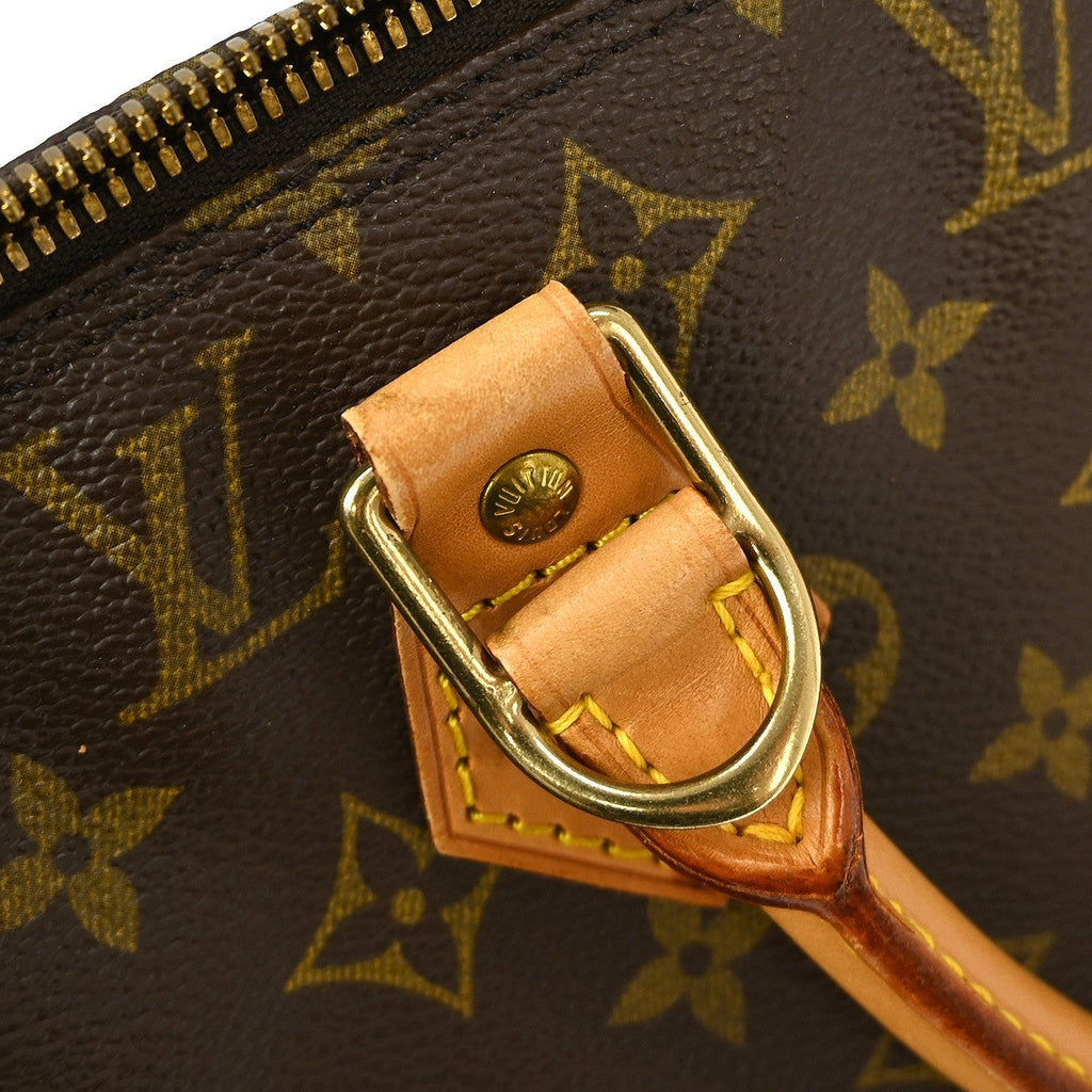 Louis Vuitton Alma Handbag Monogram Canvas Brown Canvas Handbag