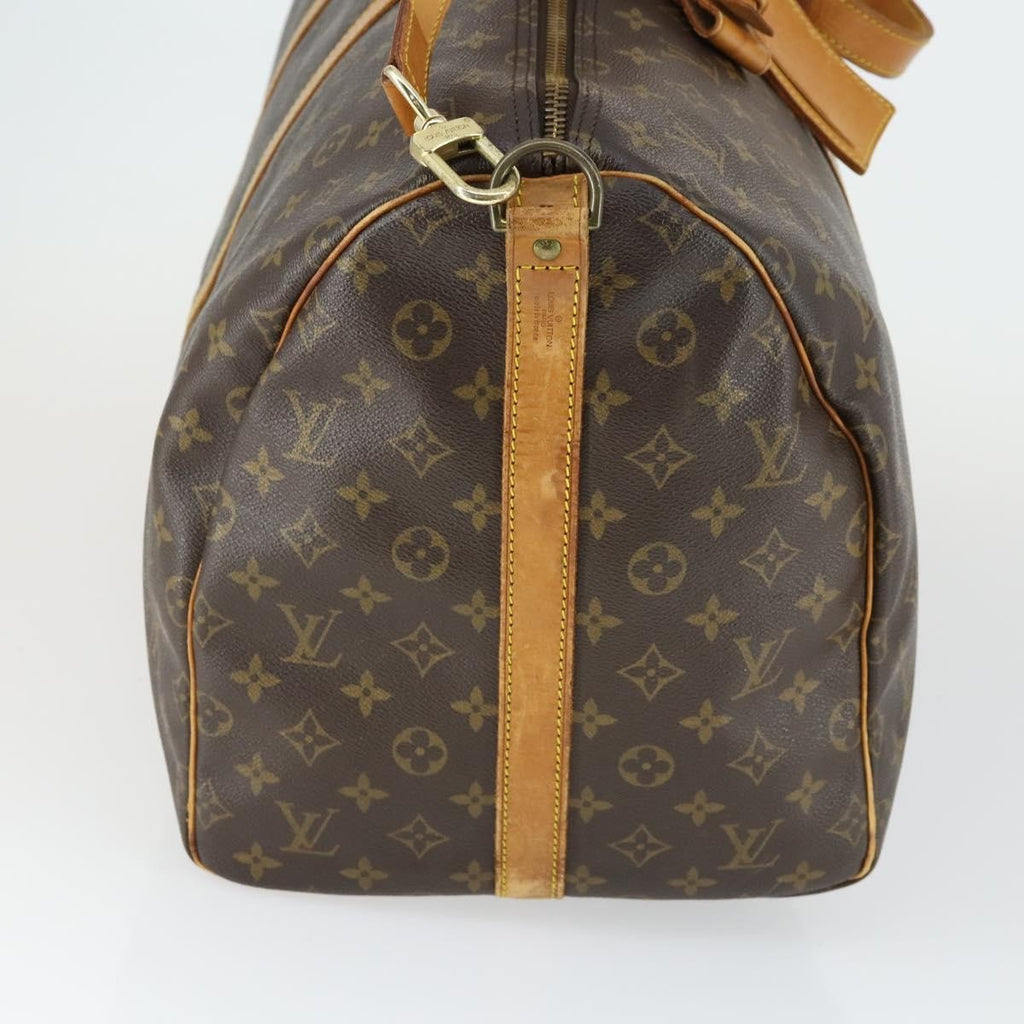 Louis Vuitton Keepall Bandouliere Bag Monogram Canvas Brown Canvas Travel Bag
