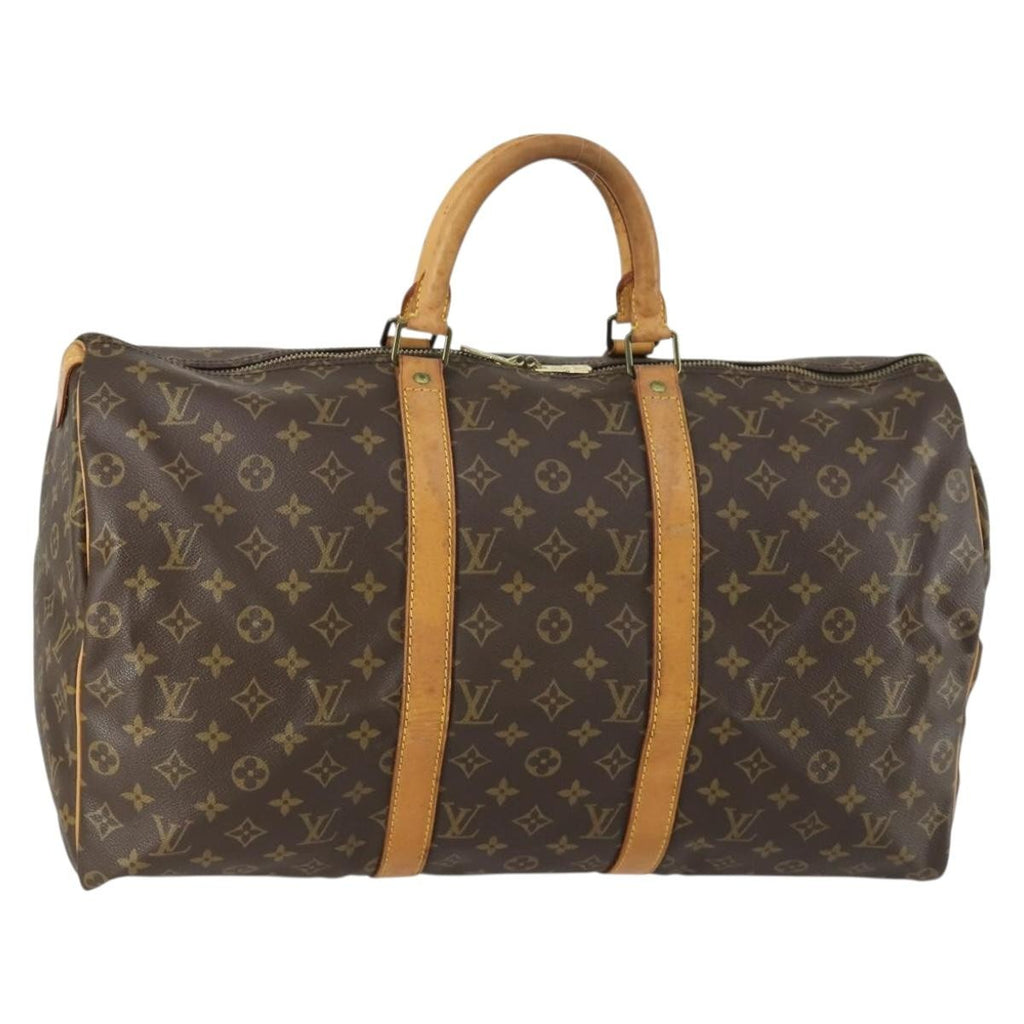 Louis Vuitton Keepall Bag Monogram Canvas Brown Canvas Travel Bag