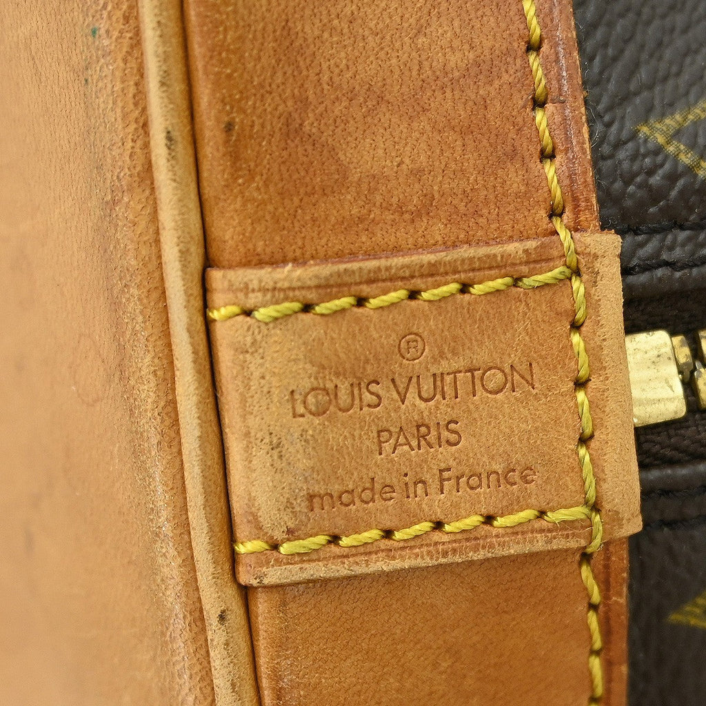 Louis Vuitton Alma Handbag Monogram Canvas Brown Canvas Handbag