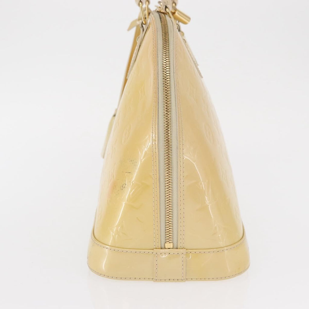 Louis Vuitton Alma Handbag Monogram Vernis Beige Patent_Leather Handbag