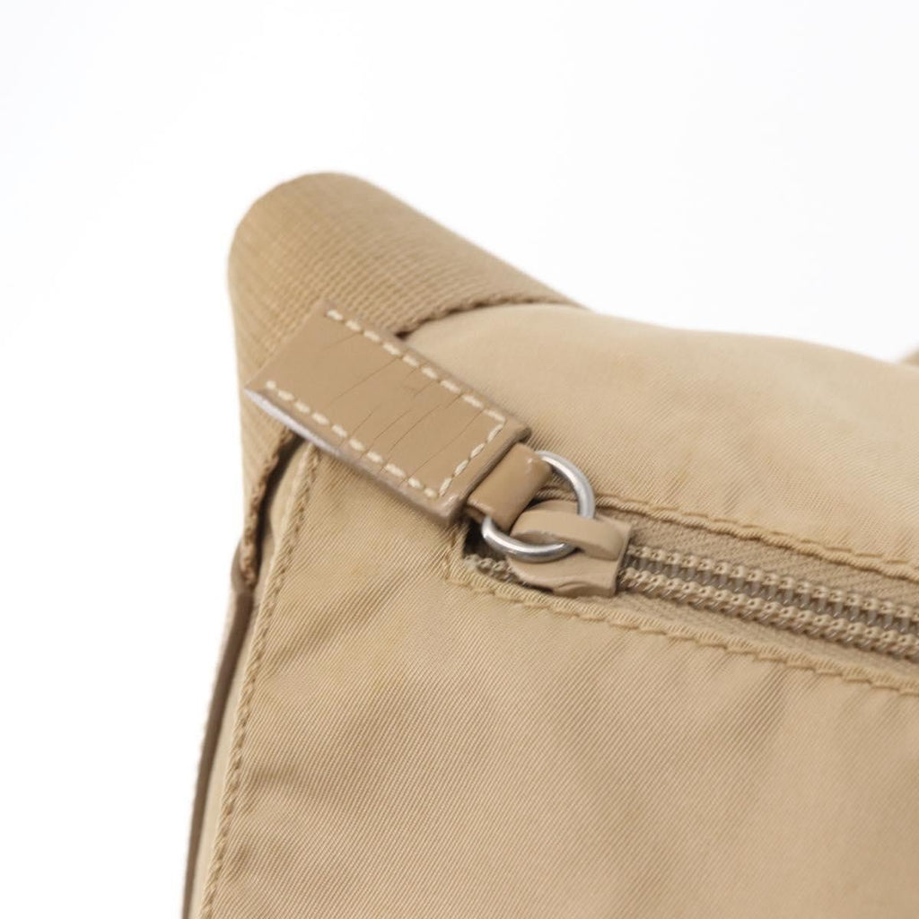 Prada Buckle Messenger Bag Tessuto Beige Nylon Shoulder Bag Bag