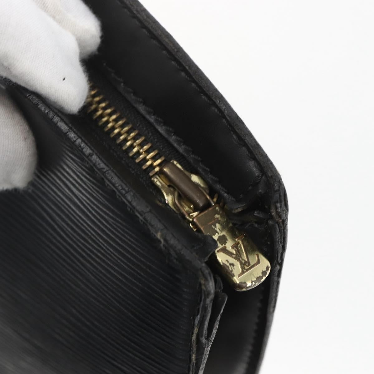 Louis Vuitton Saint Jacques Handbag Epi Leather Black Leather Handbag