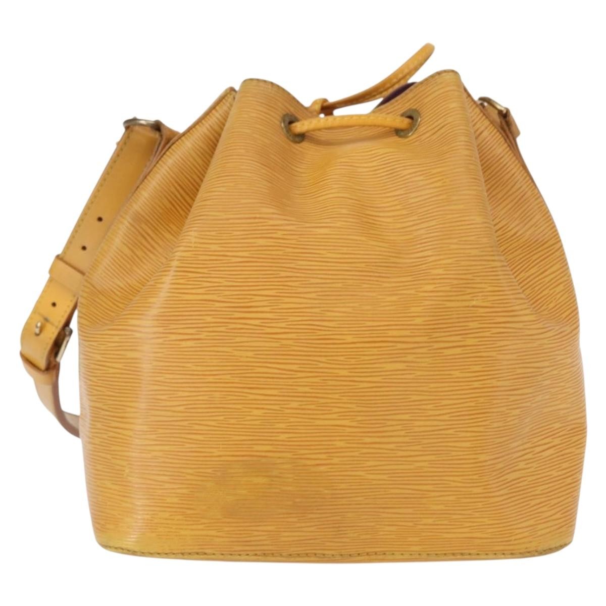Louis Vuitton Petit Noe Handbag Epi Leather Yellow Leather Shoulder Bag