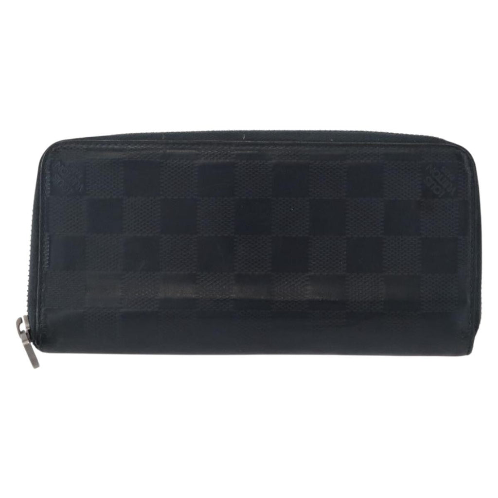 Louis Vuitton Zippy Wallet Vertical Damier Infini Leather Navy Leather Wallets Accessory