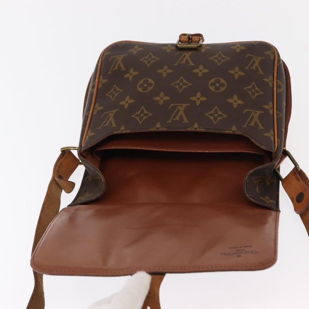 Louis Vuitton Cartouchiere Handbag Monogram Canvas Brown Canvas Shoulder Bag