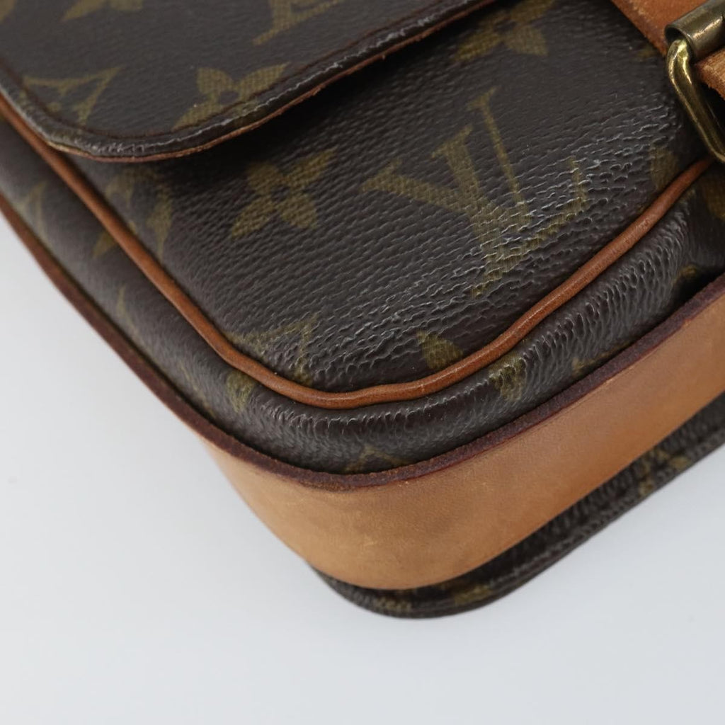 Louis Vuitton Cartouchiere Handbag Monogram Canvas Brown Canvas Shoulder Bag