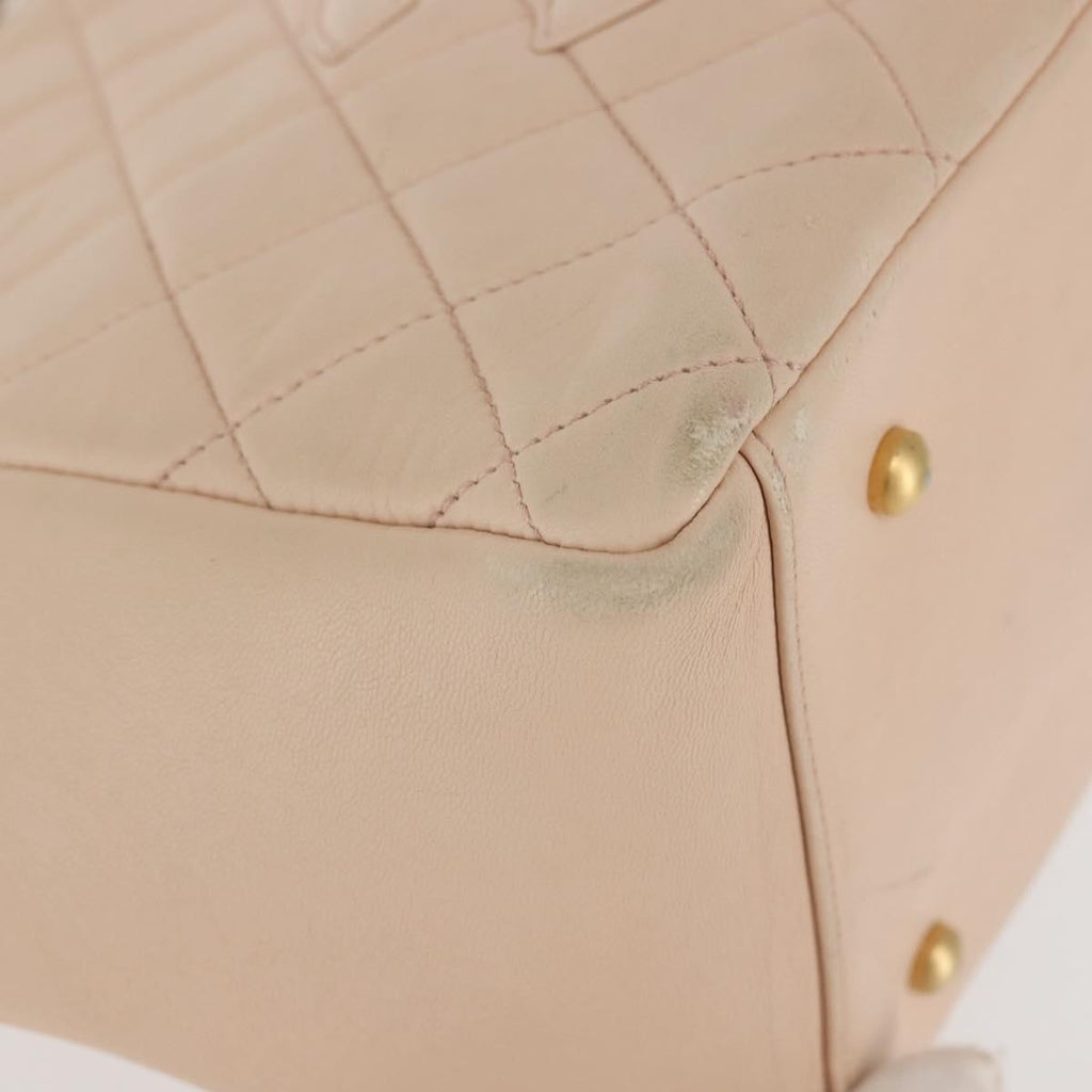 Chanel Petite Timeless Tote Quilted Calfskin Beige Leather Bag