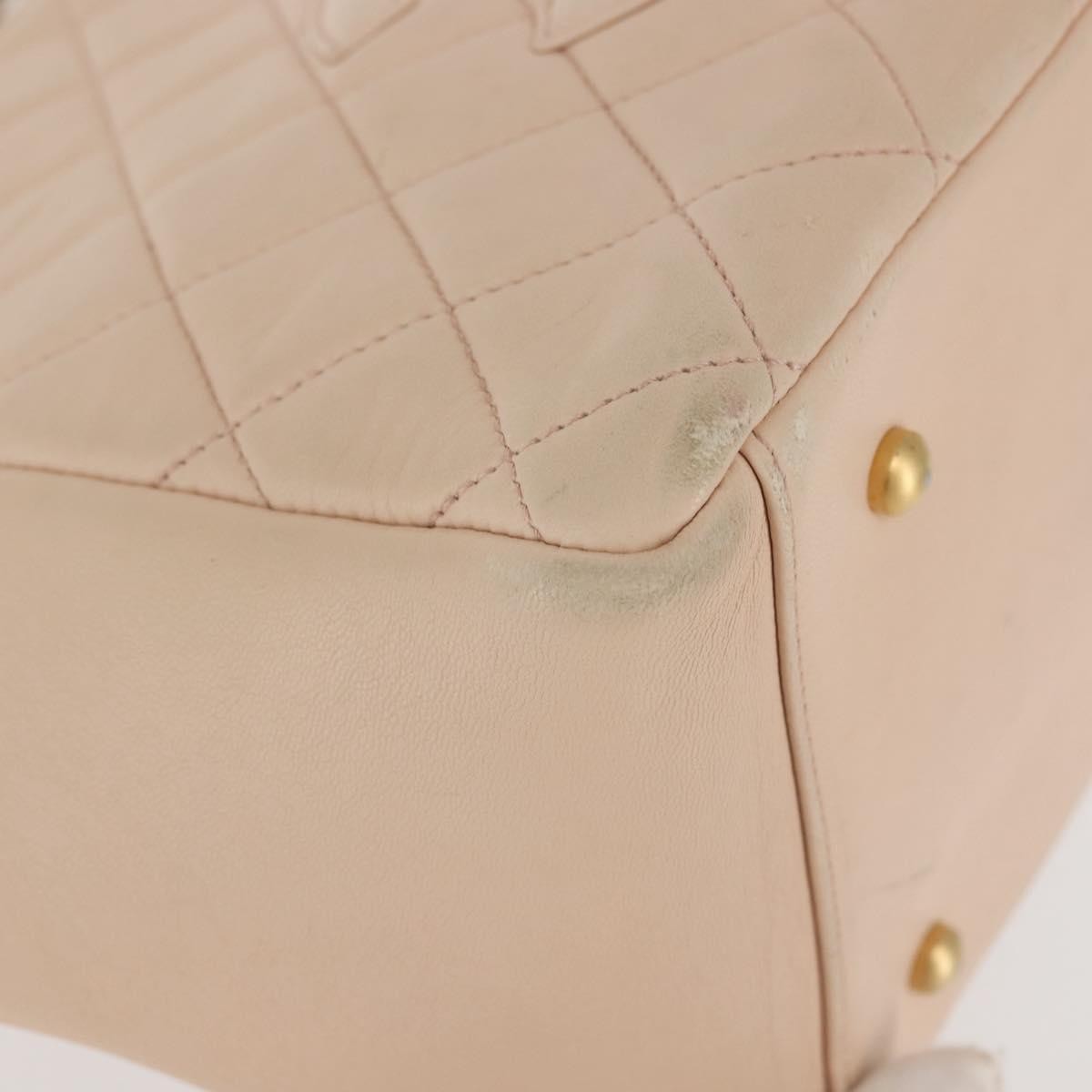 Chanel Petite Timeless Tote Quilted Calfskin Beige Leather Bag