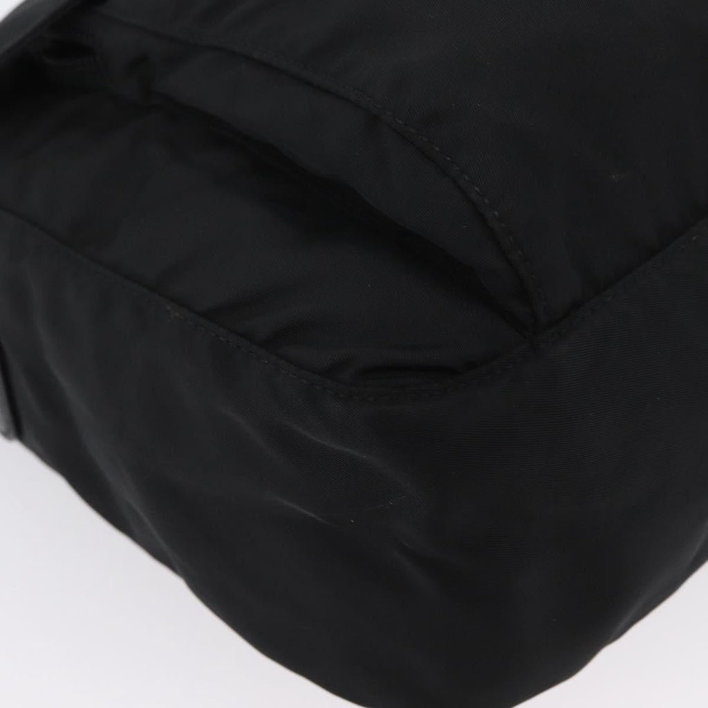 Prada Buckle Messenger Bag Tessuto Black Nylon Shoulder Bag Bag