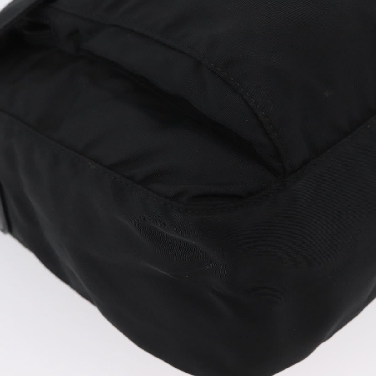 Prada Buckle Messenger Bag Tessuto Black Nylon Shoulder Bag Bag