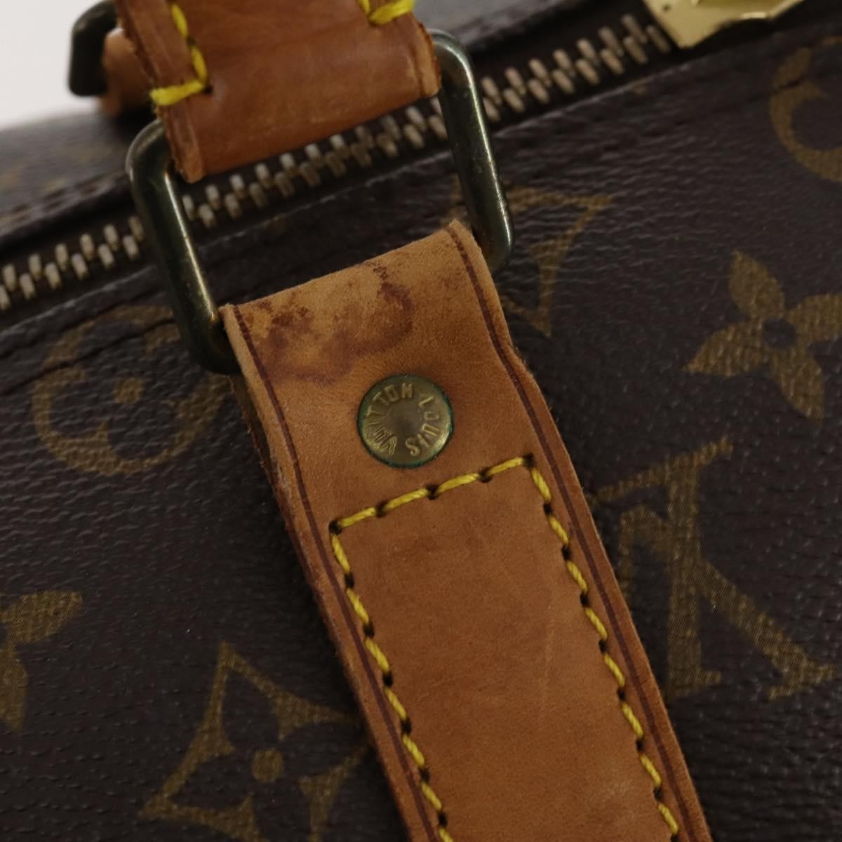 Louis Vuitton Keepall Bandouliere Bag Monogram Canvas Brown Canvas Travel Bag