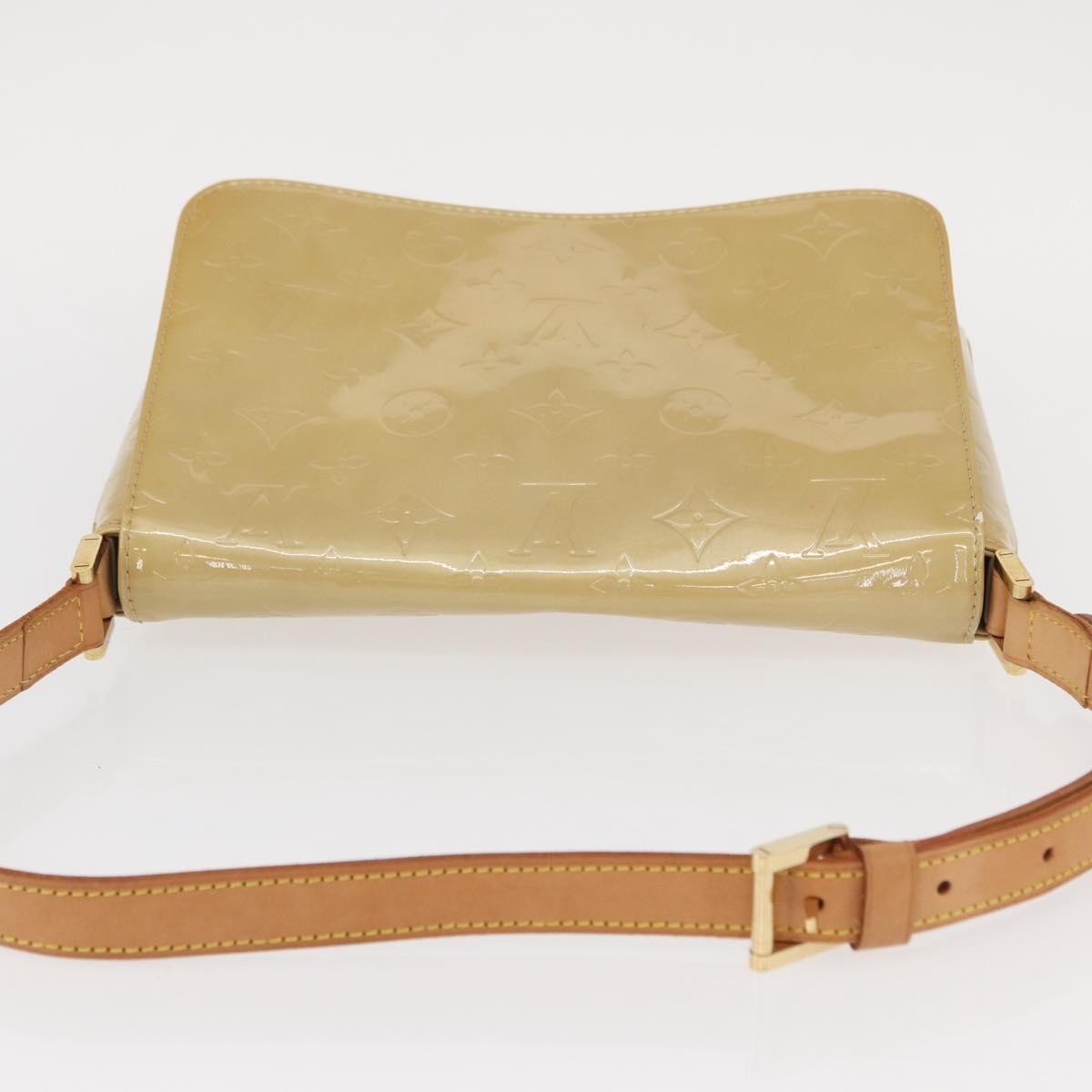 Louis Vuitton Thompson Street Handbag Monogram Vernis Beige Patent_Leather Shoulder Bag