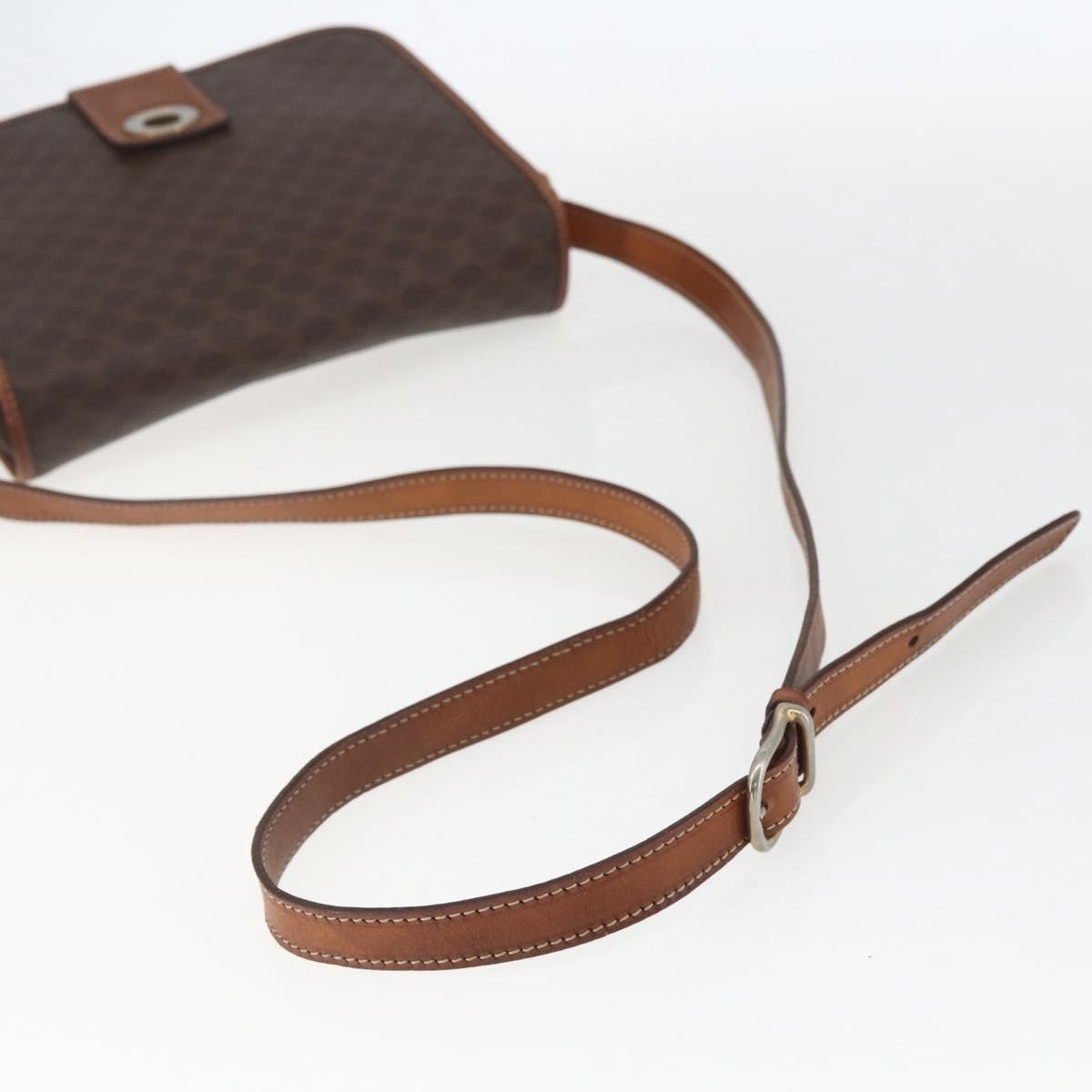Celine Macadam Shoulder Bag Pvc Leather Brown Pvc Shoulder Bag Bag