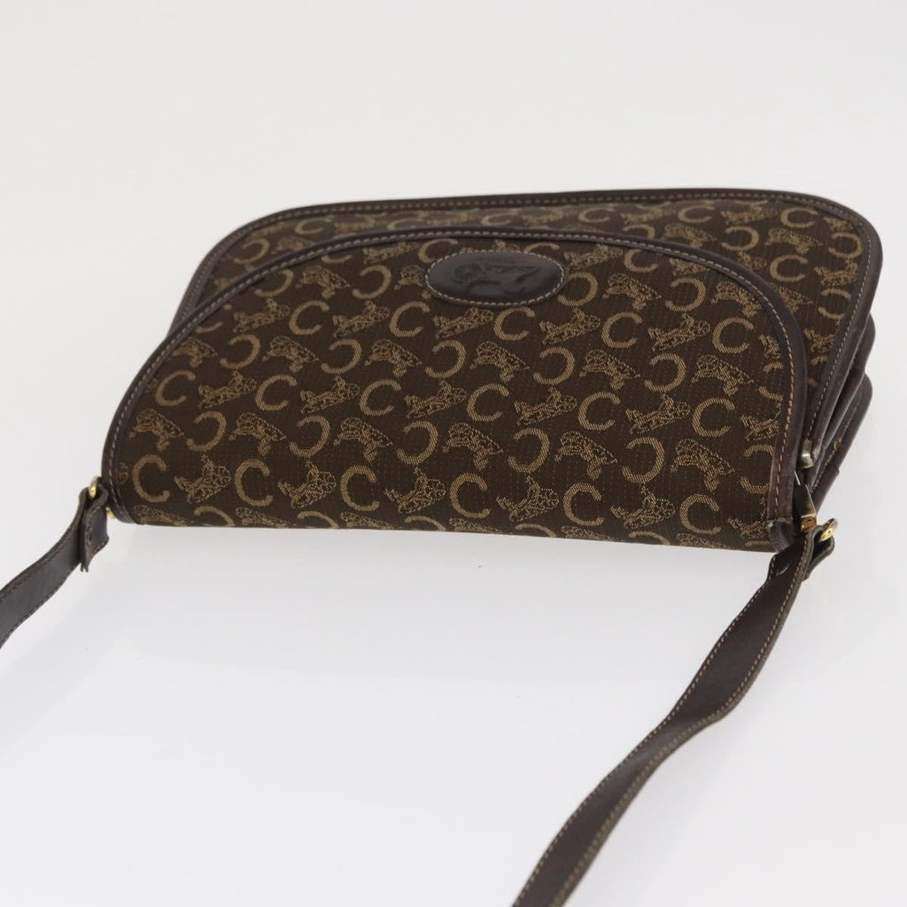 Celine C Sulky Shoulder Bag Canvas Brown Canvas Shoulder Bag Bag