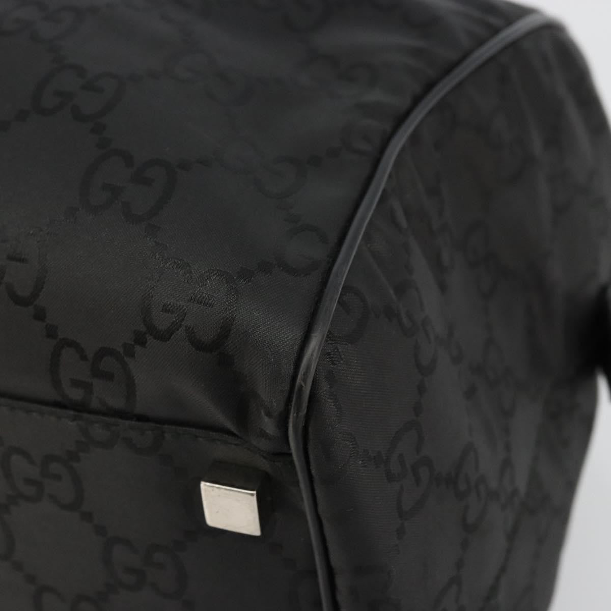 Gucci Duffle Bag Jumbo Gg Embossed Leather Black Pvc Handbag (Pre-Owned)