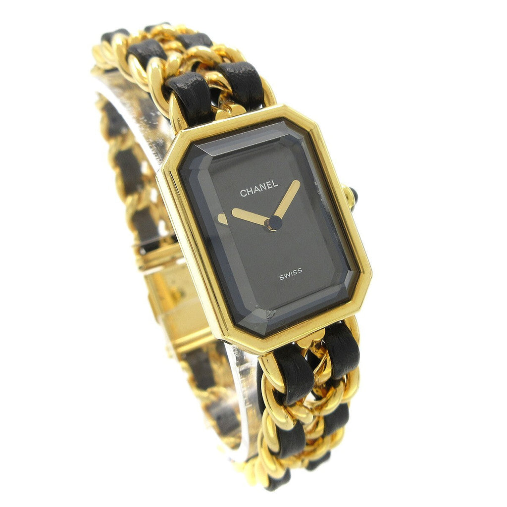Chanel Premiere Rock Quartz Watch Plated Metal And Leather Watch